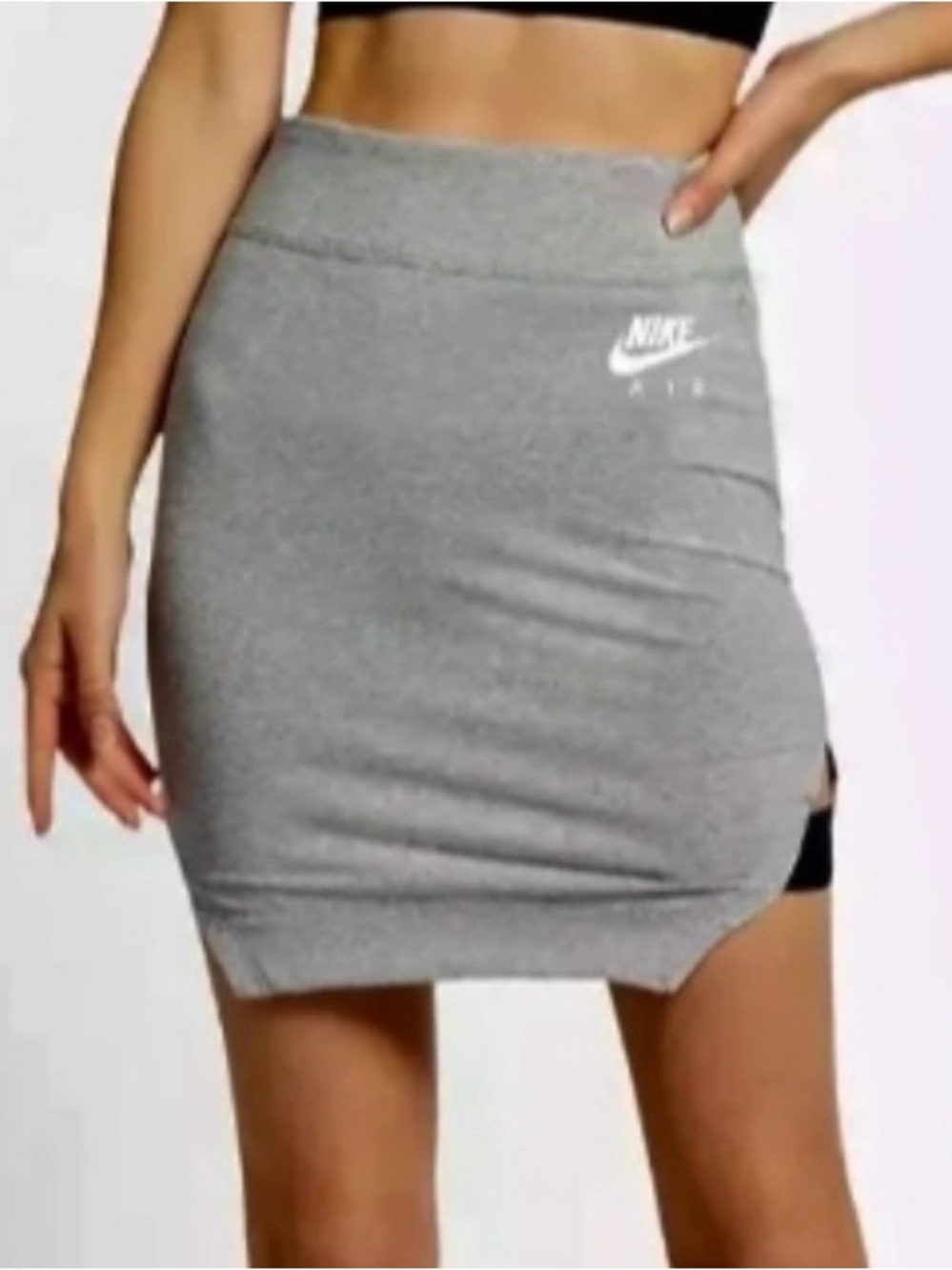 Nike Gray Stretch Bodycon Mini Skirt
